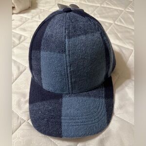 Men’s or Woman’s Blue Plaid Wool Cap